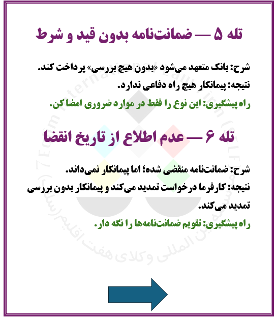 اسلاید آموزشی ضبط ضمانت نامه