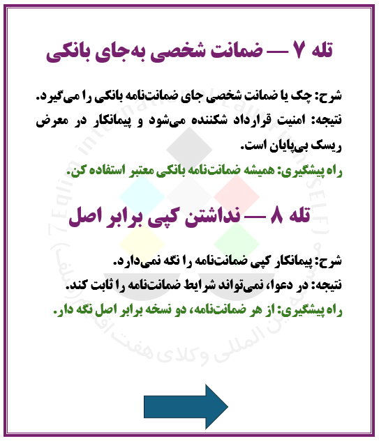 اسلاید آموزشی ضبط ضمانت نامه
