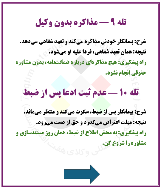 اسلاید آموزشی ضبط ضمانت نامه